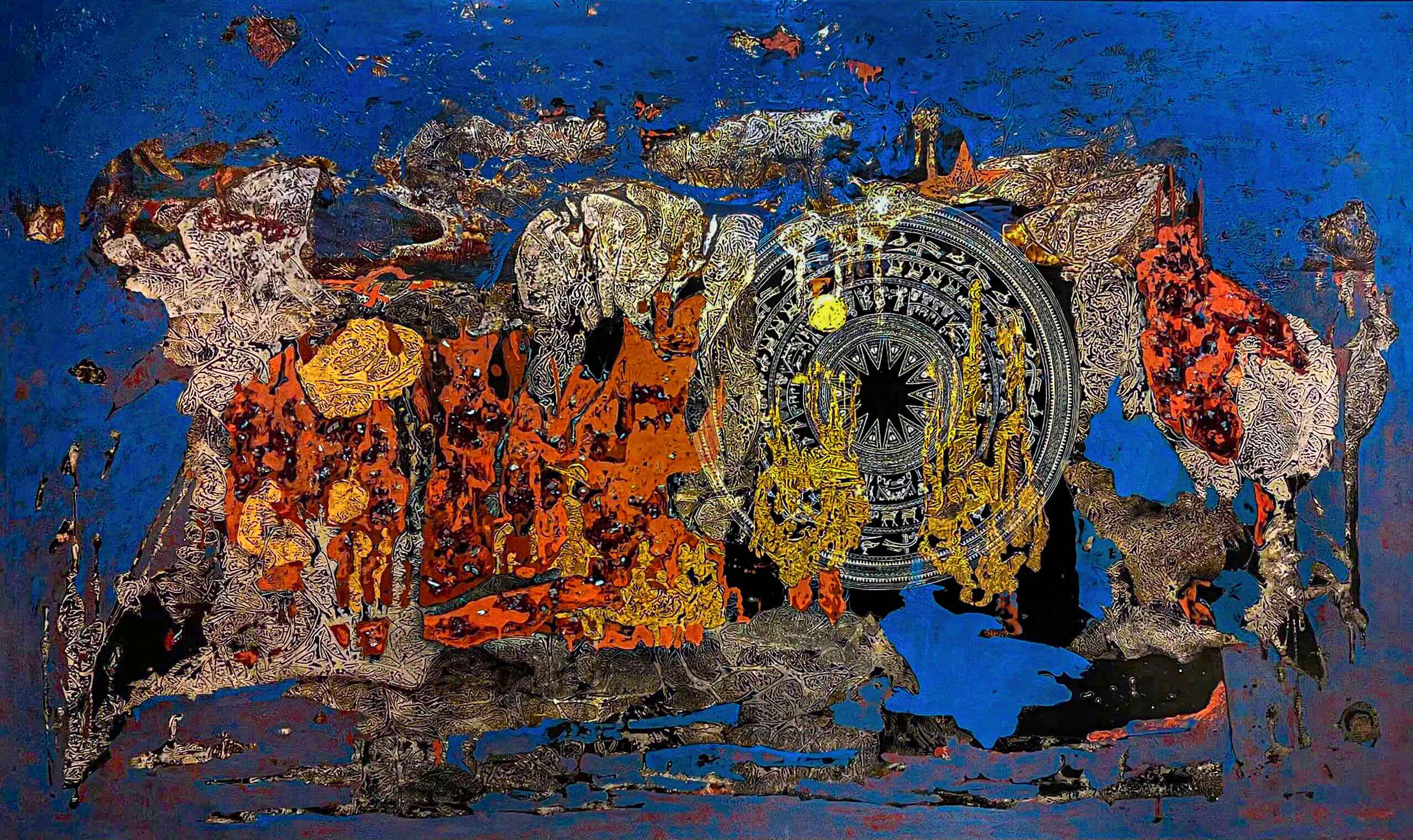 Returning in Glory - Lacquer Painting by Artist Nguyen Van Nghia