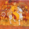 The Triumphal Return - Vietnamese Lacquer Painting by Artist Ngo Ba Cong