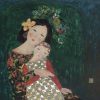 Echoes of The Examination Hall - Lacquer Painting by Artist Dang Hien