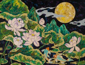 Moon Gazing - Vietnamese Paintings & Vietnamese Artists