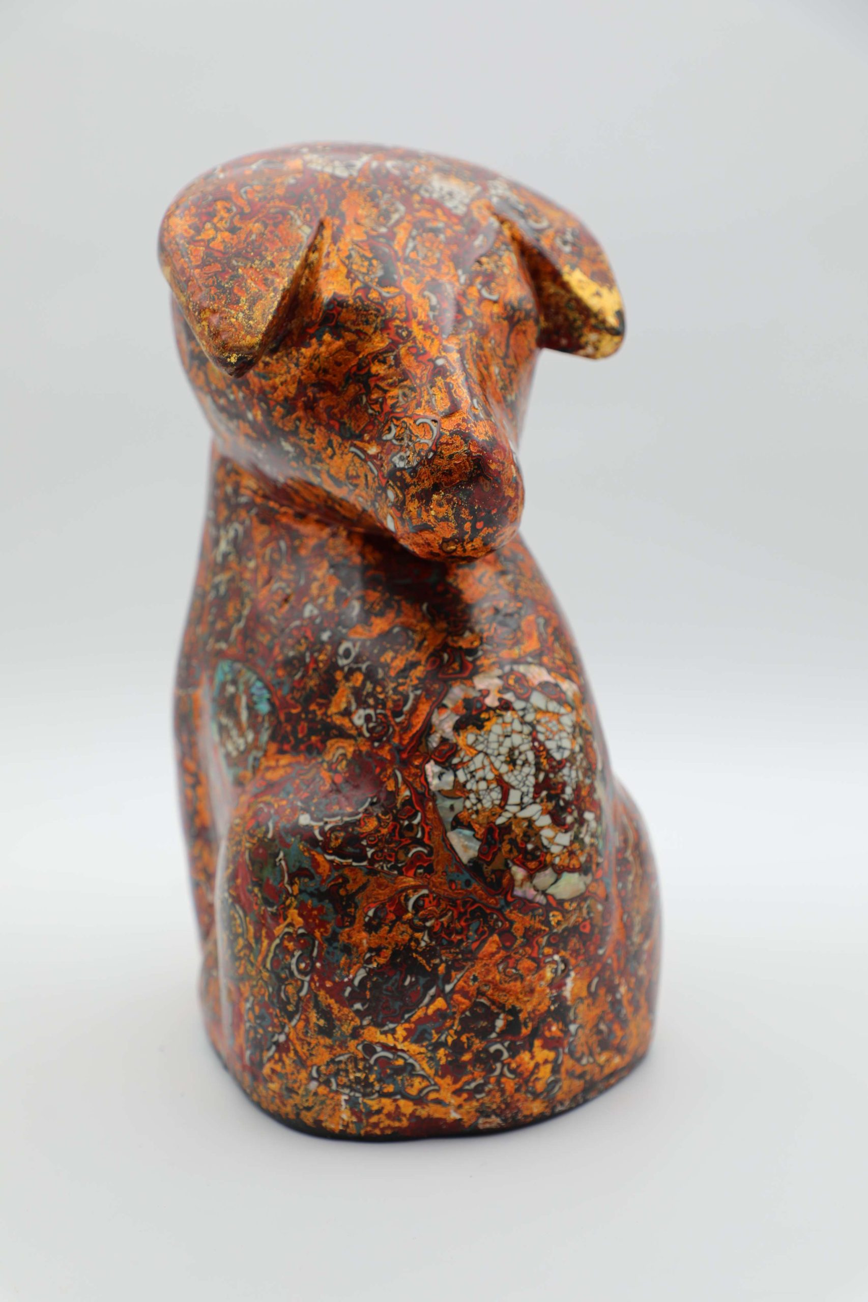 Royal Dog III - Lacquer artwork by artist Nguyen Tan Phat