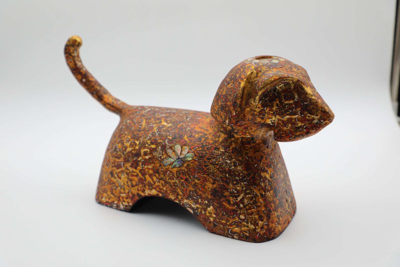 Royal Dog IV - Lacquer artwork by artist Nguyen Tan Phat