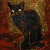Wait - Vietnamese Lacquer Painting by Artist Nguyen Minh Hai