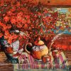 Welcome Spring Lacquer painting of artist Nguyen Tu Quyen