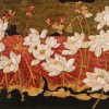 White Lotus 07 - Vietnamese Lacquer Painting by Artist Do Khai