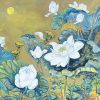 White Lotus - Vietnamese Oil Painting by Artist Le Ngoc Ly