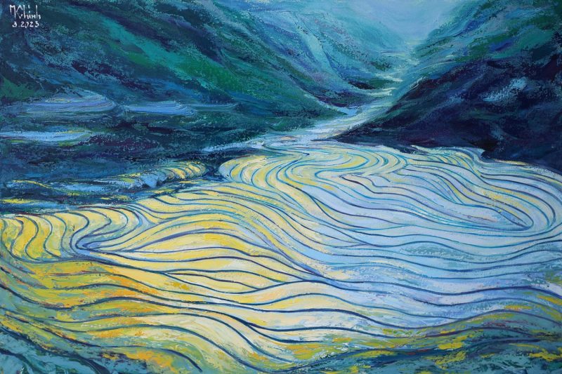 White Plateau - Vietnamese Oil Paintings by Artist Minh Chinh