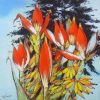 Wild Banana Flower II - Vietnamese Oil Paintings of Flower by Dang Dinh Ngo