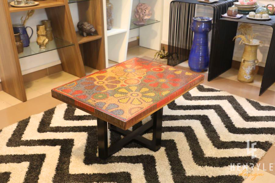 Wild Cosmos Flower Colored-Pencil Coffee Table 10
