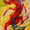 Wild Horse II - Vietnamese Acrylic Painting by Artist Mai Huy Dung