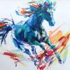 Wild Horse I - Vietnamese Acrylic Painting by Artist Mai Huy Dung