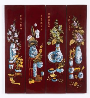 The Four Seasons - Lacquer Paintings by Artist Dinh Thi Thanh