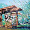 Spring Arrives at the Doorstep Vietnamese Oil Paintings by Artist Minh Chinh