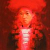 Red Dao Lady II Vietnamese Acrylic Painting by Artist Hoang Hoan