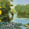 Autumn Pond Vietnamese Oil Painting by Artist Dang Dinh Ngo