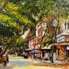 Autumn - Vietnamese Street Oil Painting by Artist Giap Van Tuan