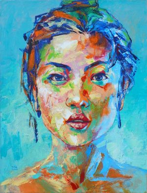 Pristine - Vietnamese Oil Painting by Artist Mai Huy Dung