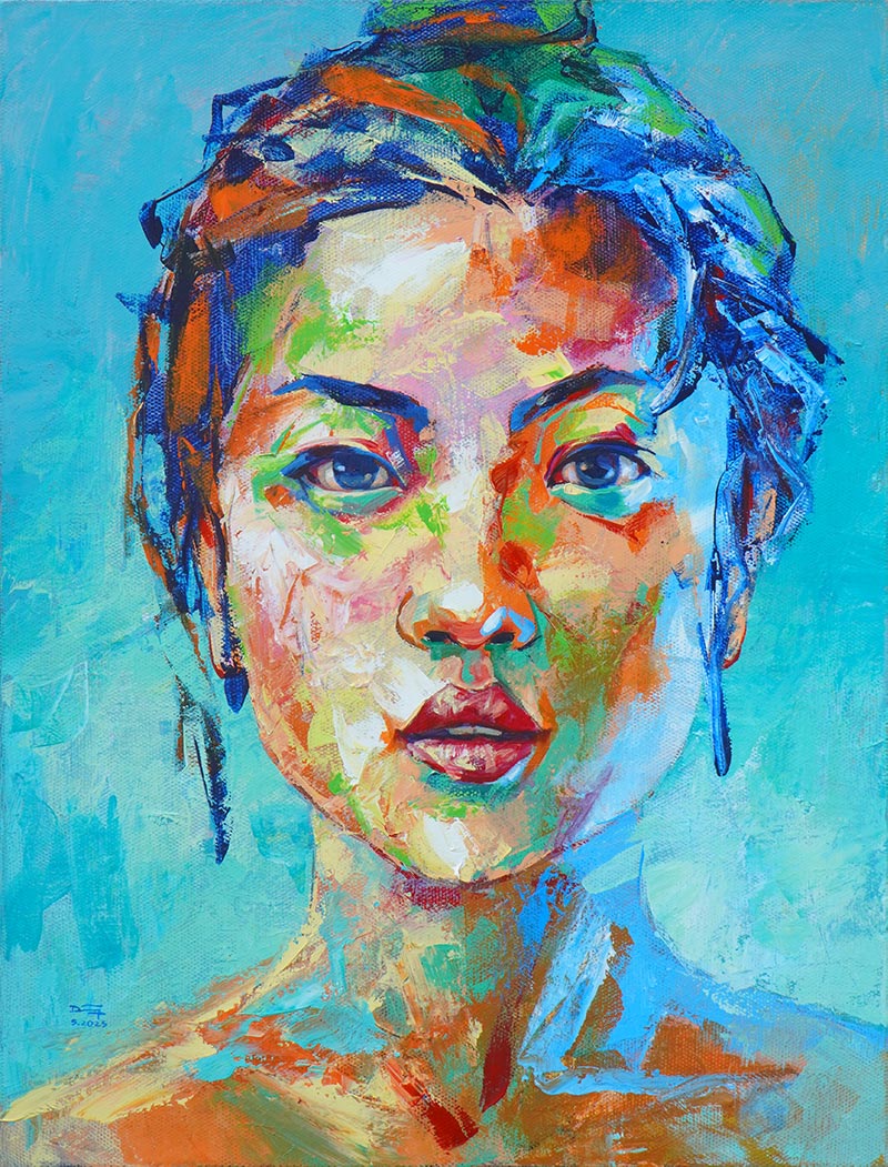 Pristine - Vietnamese Oil Painting by Artist Mai Huy Dung