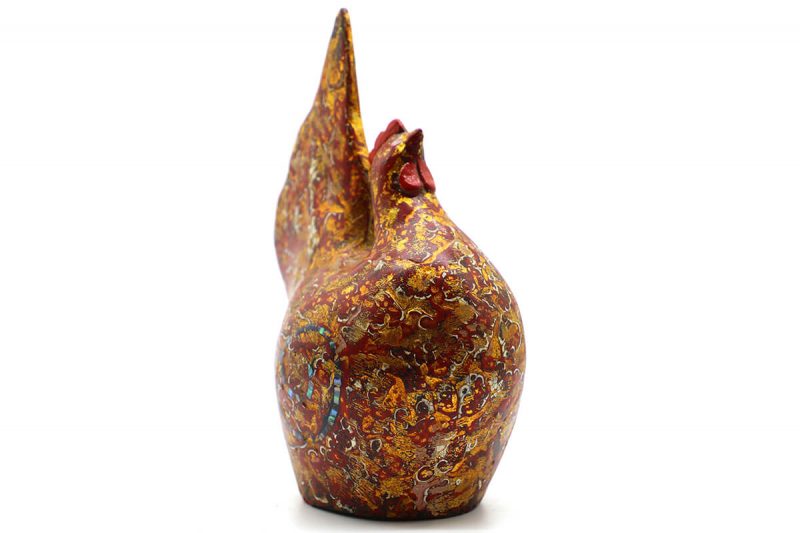 Beauteous Cock I - Vietnamese Lacquer Artworks by Artist Nguyen Tan Phat