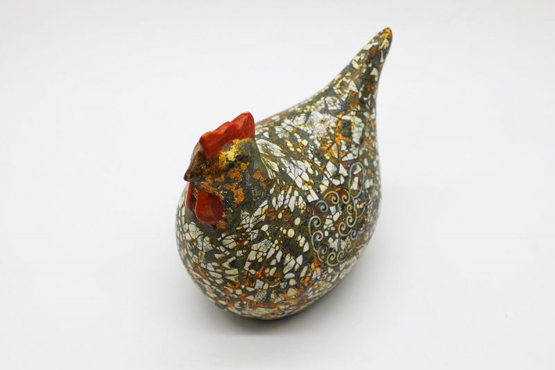 Beauteous Hen II - Vietnamese Lacquer Artworks by Artist Nguyen Tan Phat