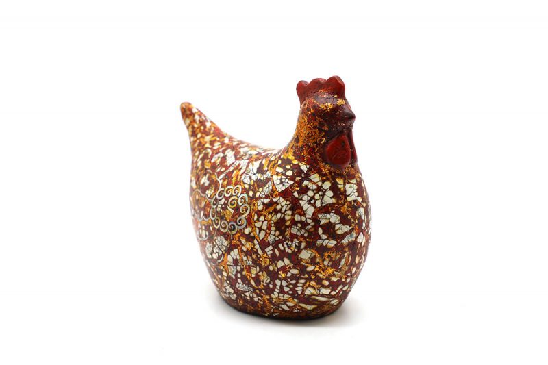 Beauteous Hen III - Vietnamese Lacquer Artworks by Artist Nguyen Tan Phat