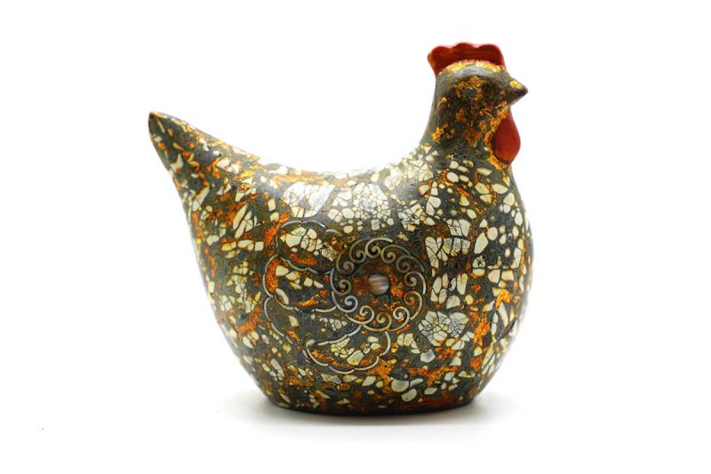 Beauteous Hen IV - Vietnamese Lacquer Artworks by Artist Nguyen Tan Phat