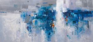 Blue - Vietnamese Oil Painting by Artist Pham Hoang Minh