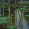 By the Pond's Shore I - Vietnamese Oil Painting Landscape by Artist Dang Dinh Ngo
