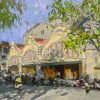 Dong Xuan Market - Vietnamese Oil Painting by Artist Pham Hoang Minh