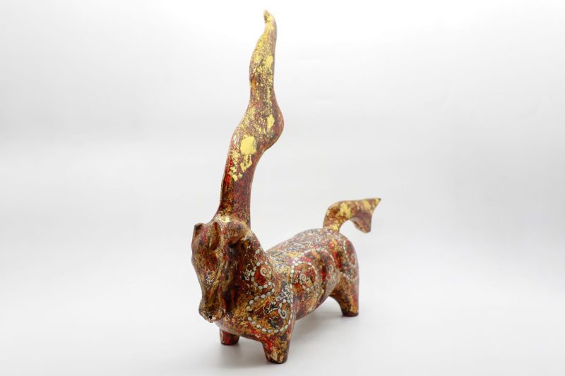 Dragon Horse III - Vietnamese Lacquer Artwork by Artist Nguyen Tan Phat