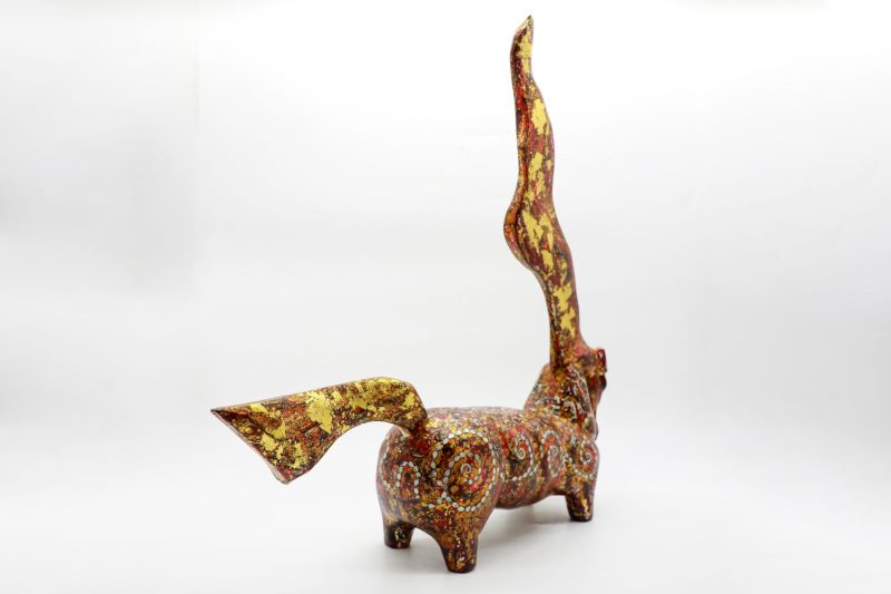 Dragon Horse III - Vietnamese Lacquer Artwork by Artist Nguyen Tan Phat