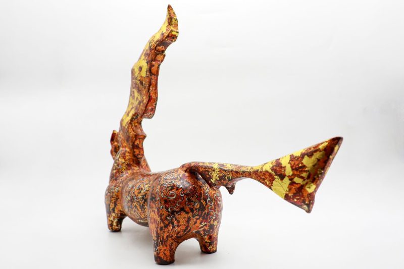 Dragon Horse IV - Vietnamese Lacquer Artwork by Artist Nguyen Tan Phat