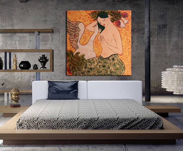 famous nude paintings in bedroom