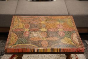 Five Blooms Colored-Pencil Coffee Table - Nguyen Art Gallery