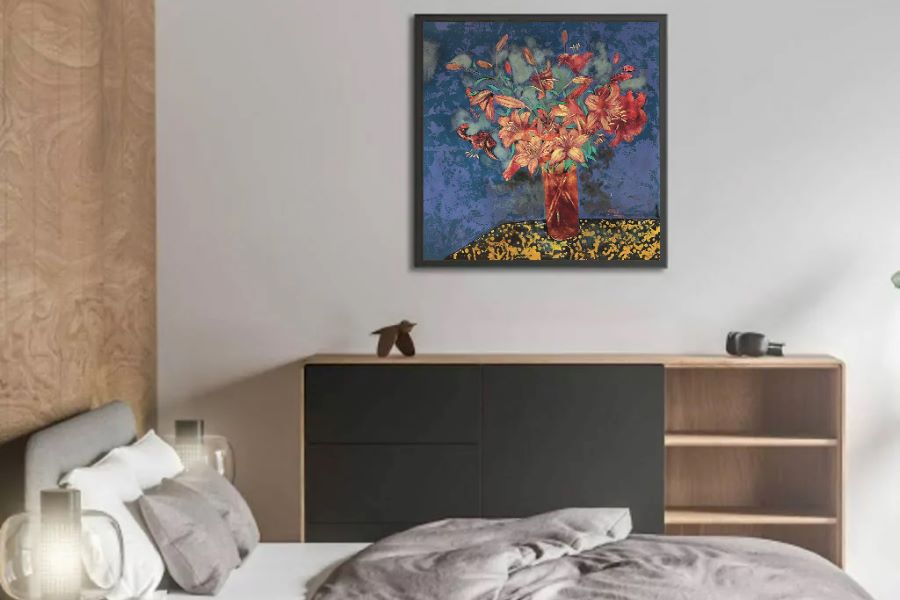 flower paintings for bedroom