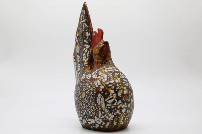 Golden Cock II - Vietnamese Lacquer Artworks by Artist Nguyen Tan Phat