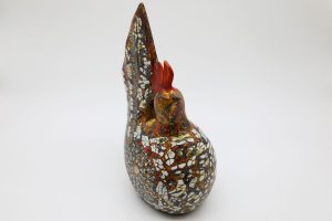 Golden Cock II - Vietnamese Lacquer Artworks by Artist Nguyen Tan Phat