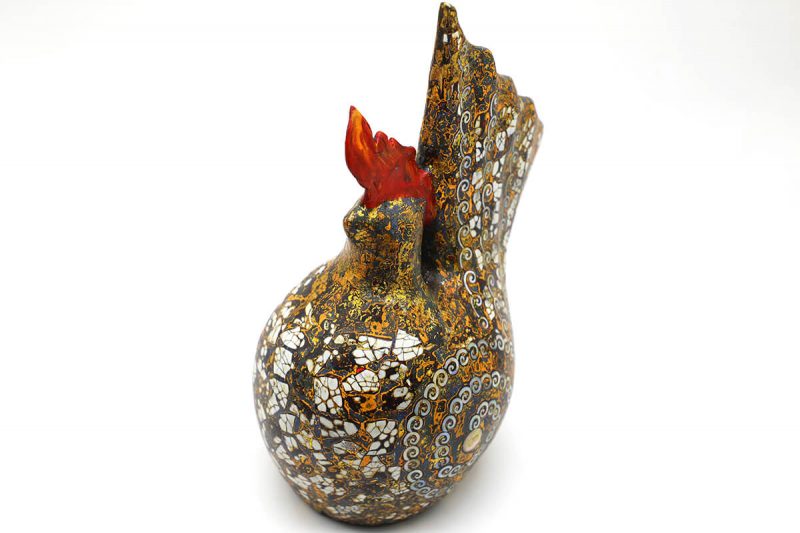 Golden Cock III - Vietnamese Lacquer Artworks by Artist Nguyen Tan Phat