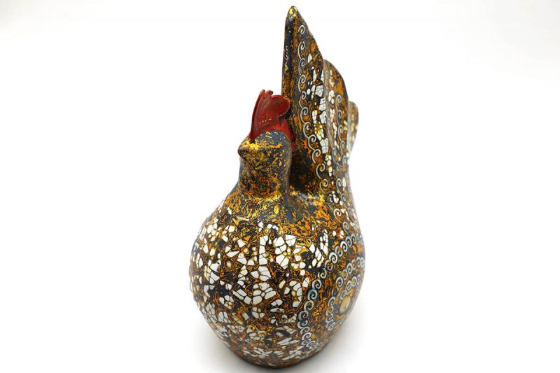 Golden Cock IV - Vietnamese Lacquer Artworks by Artist Nguyen Tan Phat
