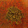 golden daisy - vietnamese lacquer painting by artist nam thanh trung