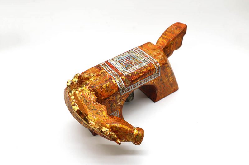 Golden Horse I - Vietnamese Lacquer Artworks by Artist Nguyen Tan Phat
