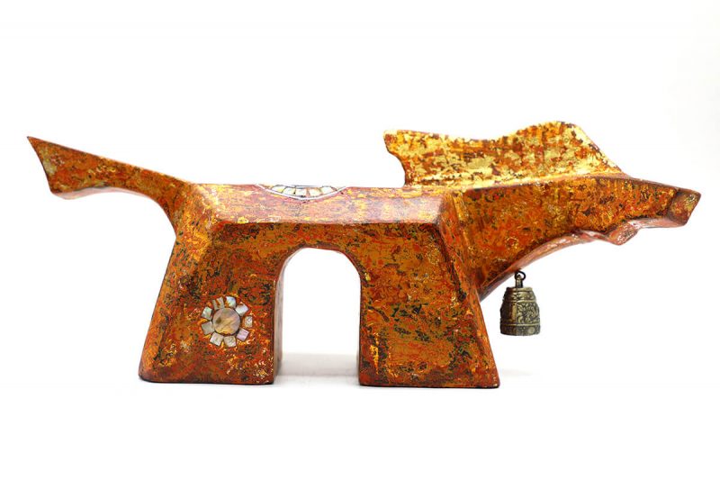 Golden Horse II - Vietnamese Lacquer Artworks by Artist Nguyen Tan Phat