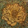 golden lotus I - vietnamese lacquer painting by artist nam thanh trung