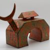 Great Gate-shaped Buffalo VII - Vietnamese Lacquer Artworks by Artist Nguyen Tan Phat