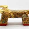 Great King Goat - Vietnamese Lacquer Artwork by Artist Nguyen Tan Phat