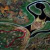 Green Dream - Vietnamese Lacquer Painting by Artist Trieu Khac Tien