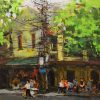Hang Ca Street - Vietnamese Oil Paintings of Street by artist Pham Hoang Minh