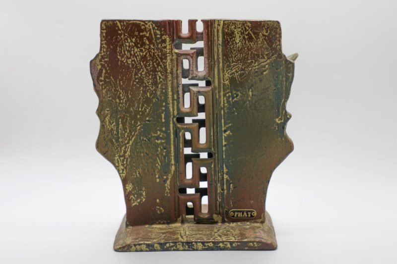 Heavenly Gate-shaped Buffalo II - Vietnamese Lacquer Artworks by Artist Nguyen Tan Phat