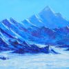 The Majestic Himalayas - Vietnamese Oil Painting by Artist Minh Chinh