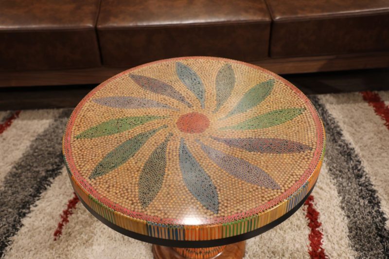 Honeysuckle II Colored-Pencil Coffee Table - Nguyen Art Gallery